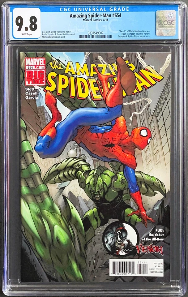 Amazing Spider-Man 654 CGC 9.8 WP 1st App Agent Venom 2011 Marvel Comics 4/11 - Image 1 of 4