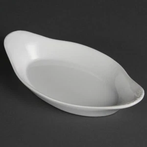 6x Olympia Whiteware ovale Ohrschalen 229x127mm weiß Porzellan Servier - Bild 1 von 4