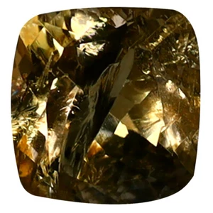 0.82 ct Spectacular Cushion (6 x 6 mm) Unheated / Untreated Yellow Tanzanite - Picture 1 of 1