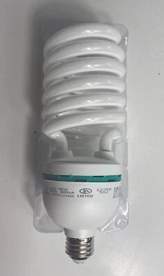 65W Daylight Fluorescent Spiral Light Bulb 6500K 110v White for Studio Lighting - Image 1 of 4