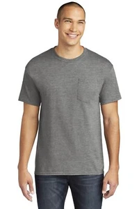 Pack Of 3 Gildan 5300 Mens Short Sleeve Heavy Cotton Stylish Pocket T-Shirt - Picture 1 of 14