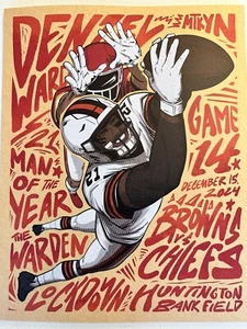 2024 Cleveland Browns vs Kansas City Chiefs Game Day Poster 12/15/24  SGA - Picture 1 of 1