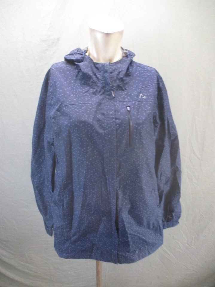 Paradox Talla XL Mujer Azul 100% Nylon Cremallera Completa Bolsillo Capucha Chaqueta de Lluvia 414 Foto 1 de 4