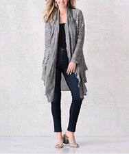 Simply Couture 3X Plus Gray Ruffled Tunic Sweater Duster NWT