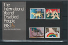 Scott 937-40 INTERNATIONAL YEAR OF DISABLED PEOPLE  Set- 4 MNH +2FDCs. Scanned