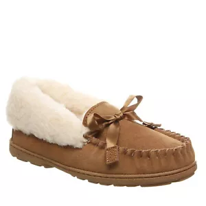 NEW BEARPAW WOMENS INDIO HICKORY MOCCASIN SLIPPERS US 10 S/N 2165W-INDIO - Picture 1 of 4