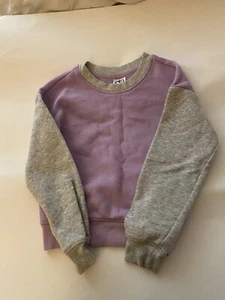Girls/Boys  Sweatshirt Purple And Grey Size XS/4-5/ Years - Picture 1 of 2