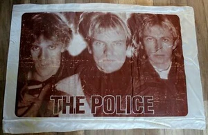 The Police 1980s Sting Stewart Copeland Henry Padovani Music Silk Flag Poster FN - Imagen 1 de 1