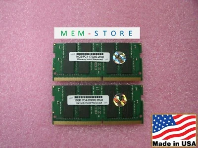 32GB 2x16GB DDR4-2133 SODIMM Memory Compatible w/ Dell Latitude 12 7000 E7270 - Image 1 of 3