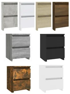 1/2er Holzwerkstoff Nachttisch Hochglanz Nachtschrank Schrank mit 2 Schubladen - Bild 1 von 61