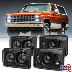 Proyector de faros LED H4 130W 4x6" 4 un. bombillas para blazer Chevy K10 K20 K30 K5 - Imagen 1 de 11