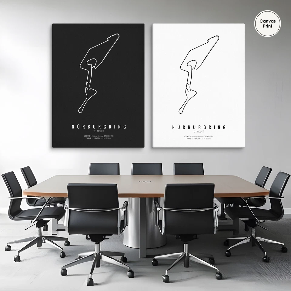 Nürburgring, F1 Circuit, F1 Circuit Wall Art, F1 Race Track, F1 Circuit Map - Image 1 of 1