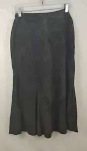 Vintage Chicos Leder Wildleder Rock Gr. 0 Meerjungfrau schick braun Fudge gerafft Small - Bild 1 von 7