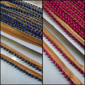 Perle Spitzenborte Band Spitzenbesatz Perlen Trimmen Hochzeit Nähen 1,8cm V228 - Bild 1 von 5