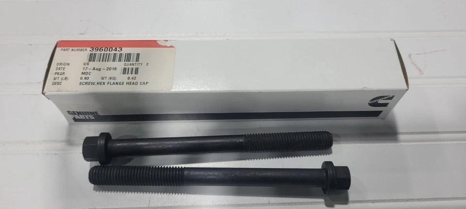 Genuine Cummins 3960043 Screw Hex Flange Head Cap