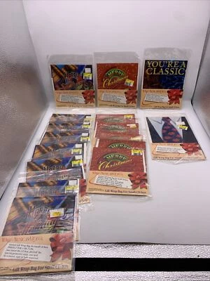 Vintage Lot of 15 CD Gift Bags Christmas Holiday Wrap Music & Video NOS - Image 1 of 4