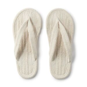 Muji Indian cotton room sandals sandal white L 25 - 26.5cm slippers hanao Japan