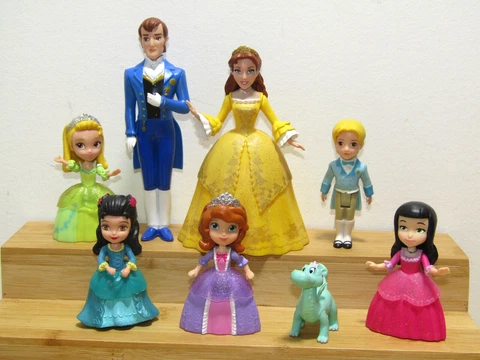 Disney Princess Sofia The First Deluxe Figures Friends Lot 8 Topper Toys Mattel Cover