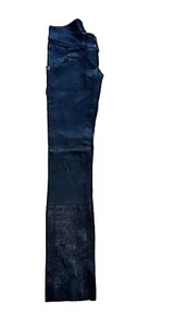 Thomas Wylde Trousers Womens 2 Leather Black USA Studded Wet Look Gothic Pants - Picture 1 of 6