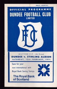 Dundee FC v Stirling Albion Football Programme February 13 1971 - Picture 1 of 1