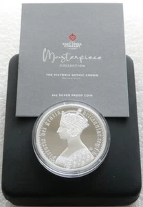 2022 St Helena Gothic Crown Victoria Portrait £2 Silver Proof 2oz Coin Box Coa - Picture 1 of 3