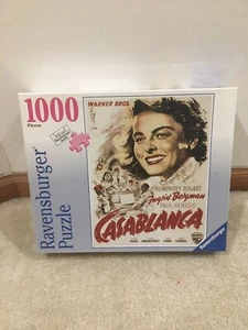 Ravensburger Casablanca Movie 1000 pc Jigsaw Puzzle 2007 Bergman Bogart SEALED - Picture 1 of 3