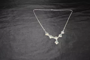 Collar Vintage Aguamarina Esterlina Facetado 6 Piedras 18" Largo - Imagen 1 de 14