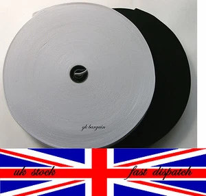 4.5CM Quality Flat Woven Elastic Black White Waistband Tailoring Dressmaking - Picture 1 of 1