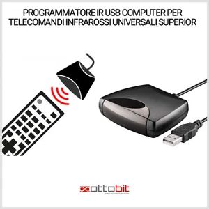 PROGRAMMATORE IR USB COMPUTER PER TELECOMANDI INFRAROSSI UNIVERSALI SUPERIOR - Foto 1 di 6