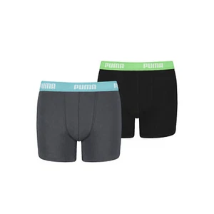2 Pack 4 Pack Puma Boys Kids Basic Boxer Short Trunks Underpants India Ink NEW - Picture 1 of 3