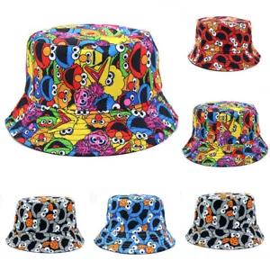 Sesame Street ELMO BIG BIRD COOKIE MONSTER Unisex Men Women Bucket Hat festival^ - Picture 1 of 12
