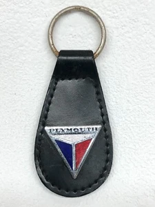 Nuevo de Lote Antiguo EE. UU. Llavero Coleccionable de Cuero Grano Genuino Coches Plymouth - Imagen 1 de 2
