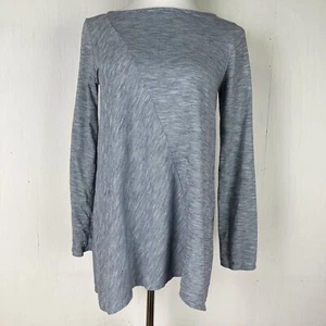 Pure Jill Small Marineblau gestreift asymmetrisch Naht Langarm Tunika Top J Jill Damen - Bild 1 von 6