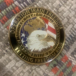 Operation Iraqi Freedom Anheuser Busch "Operation Salute" Challenge Coin #000 Of - Picture 1 of 5