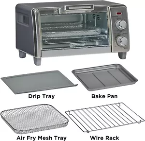BLACK+DECKER 4-Slice Crisp 'N Bake Air Fry Toaster Oven **MSRP:109.99 - Picture 1 of 10