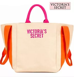 Neu mit Etikett Victoria's Secret BOMBSHELL SOMMER Weekender Beuteltasche Tasche beige orange pink NEU - Bild 1 von 1