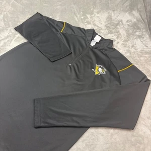 Pittsburgh Penguins Pullover 1/4 Zip XL Black Polyester NHL Official Licensed - Picture 1 of 7