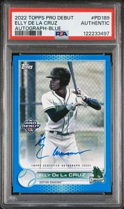 2022 Topps Pro Debut - Elly De La Cruz #PD-189 Blue Autographs /150 PSA/DNA AUTH - Picture 1 of 3