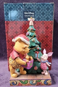 Disney Jim Shore Enesco "Un regalo de Navidad de amistad" Winnie the Pooh Piglet - Imagen 1 de 6