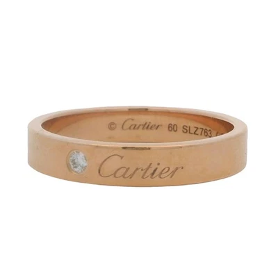 Alianza de boda Cartier C de Cartier oro rosa de 18 quilates 4 mm con diamante talla 9 Foto 1 de 4
