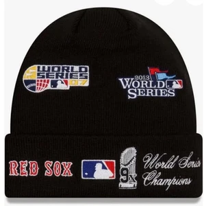 New Era Boston Red Sox World Series Champions Beanie Hat Black Knit Embroidered - Picture 1 of 5