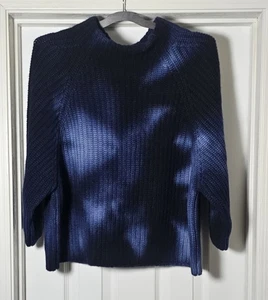 Iris Von Arnim Fallou Tie Dye Cashmere Sweater Women's Size Small Navy - Picture 1 of 6