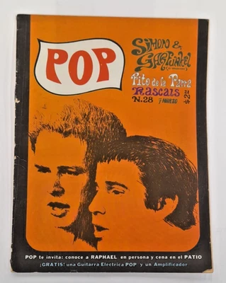 POP No.28 MARCH SIMON & GARFUNKEL / CANNED HEAT / JERRY LEE LEWIS / POSTER - Image 1 of 4