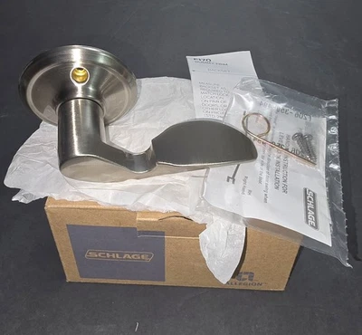 Manija de palanca de puerta Schlage Allegion maniquí níquel satinado diestro plateado Foto 1 de 4