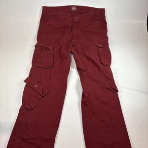 Pantalones Carga Matchstick Hombres 40x32 Rojo Borgoña Relajado Aire Libre Trabajo Senderismo Nuevos - Imagen 1 de 10