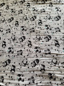 gauze bear print and cotton large scrapts - Picture 1 of 13
