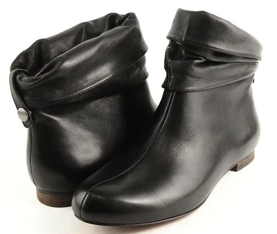 $295 LUXURY REBEL ARIEL Cuero Negro Diseñador Tacón Bajo Botines 5.5 EUR 36 Foto 1 de 4