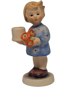 GOEBEL HUMMEL FIGURINE - GIRL WITH NOSEGAY CANDLE HOLDER #115 W. Germany TMK-3 - Picture 1 of 7