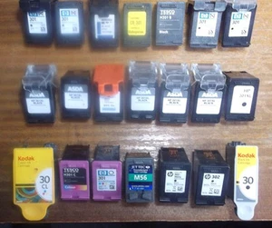 19 EMPTY Ink Cartridges – 301 / 301XL – Black & Tri-Colour .plus 3 others. - Bild 1 von 1