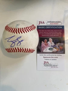 George Lombard Jr. Autographed JSA Authenticated Game used MILB Baseball - Picture 1 of 1